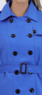 Trench con botones lisa