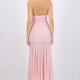 Vestido halter mesh