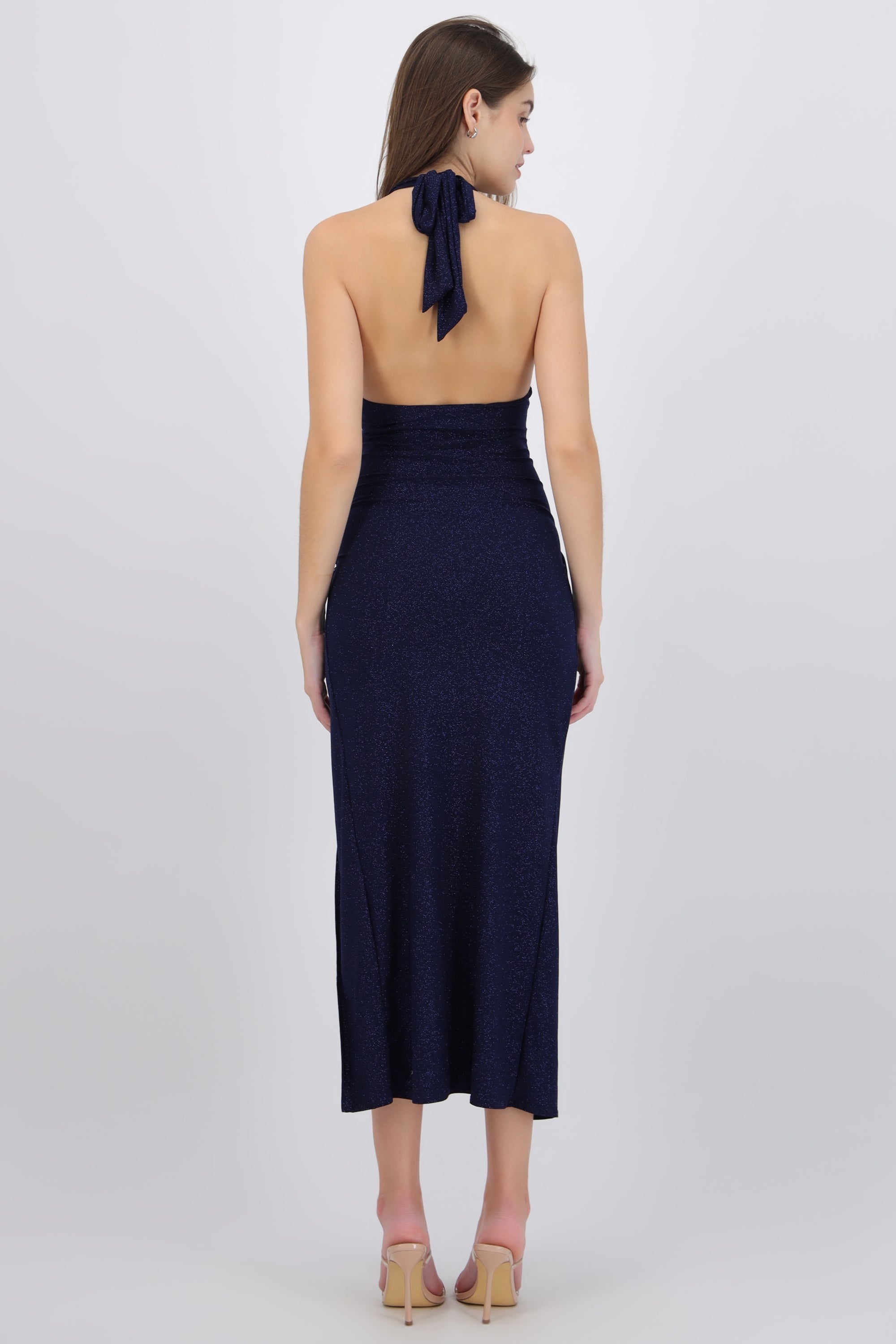 Vestido mini brillos copas