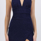 Vestido mini brillos copas