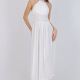 Vestido maxi halter nudo espalda