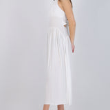 Vestido maxi halter nudo espalda