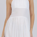 Vestido maxi halter nudo espalda