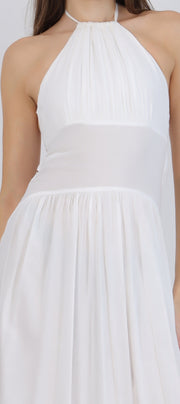 Vestido maxi halter nudo espalda