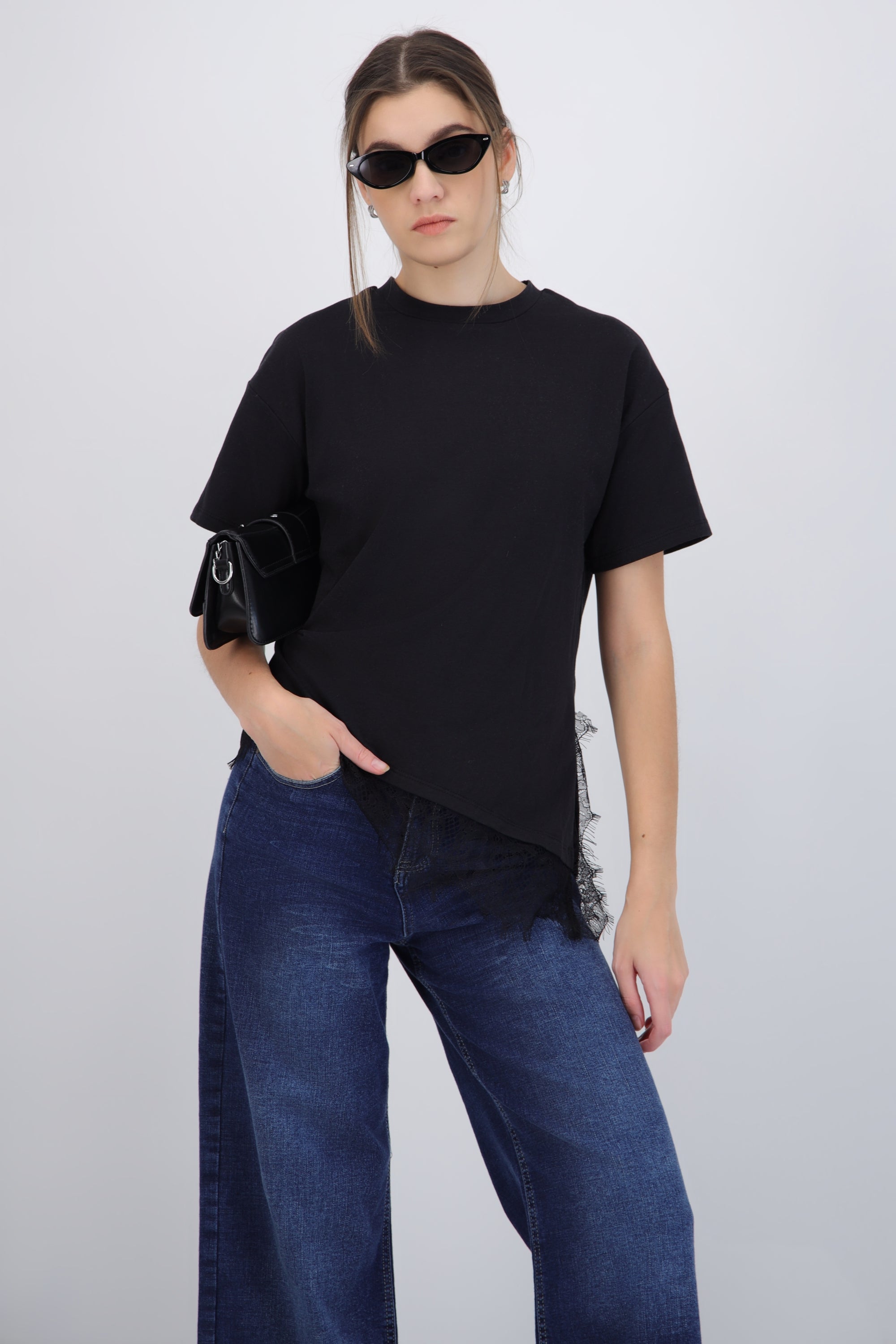 Tshirt detalle encaje