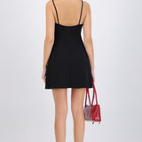 Vestido mini tirantes escote v