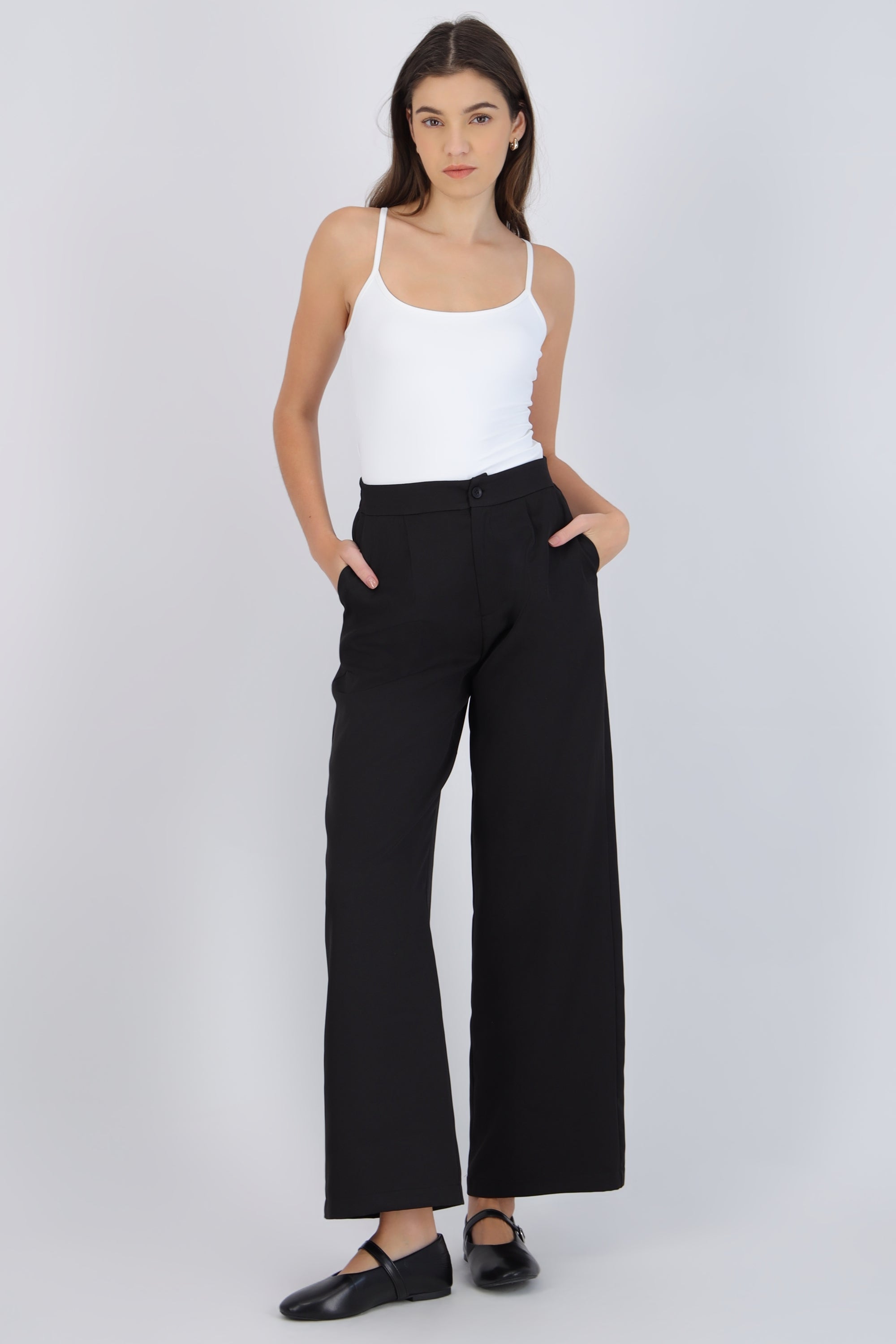Pantalón wide leg básico