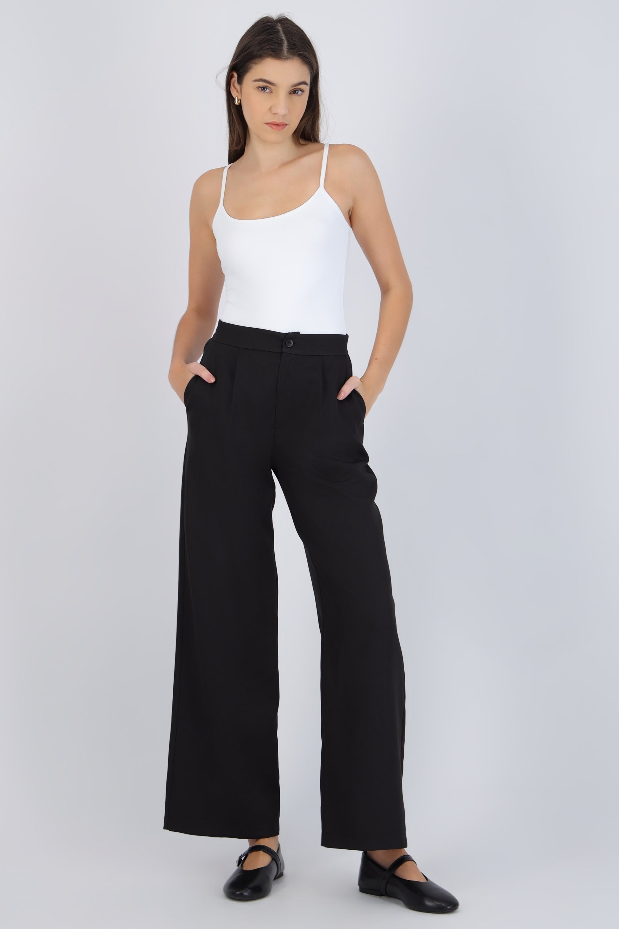 Pantalón wide leg básico