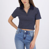 Top polo rayas delgadas