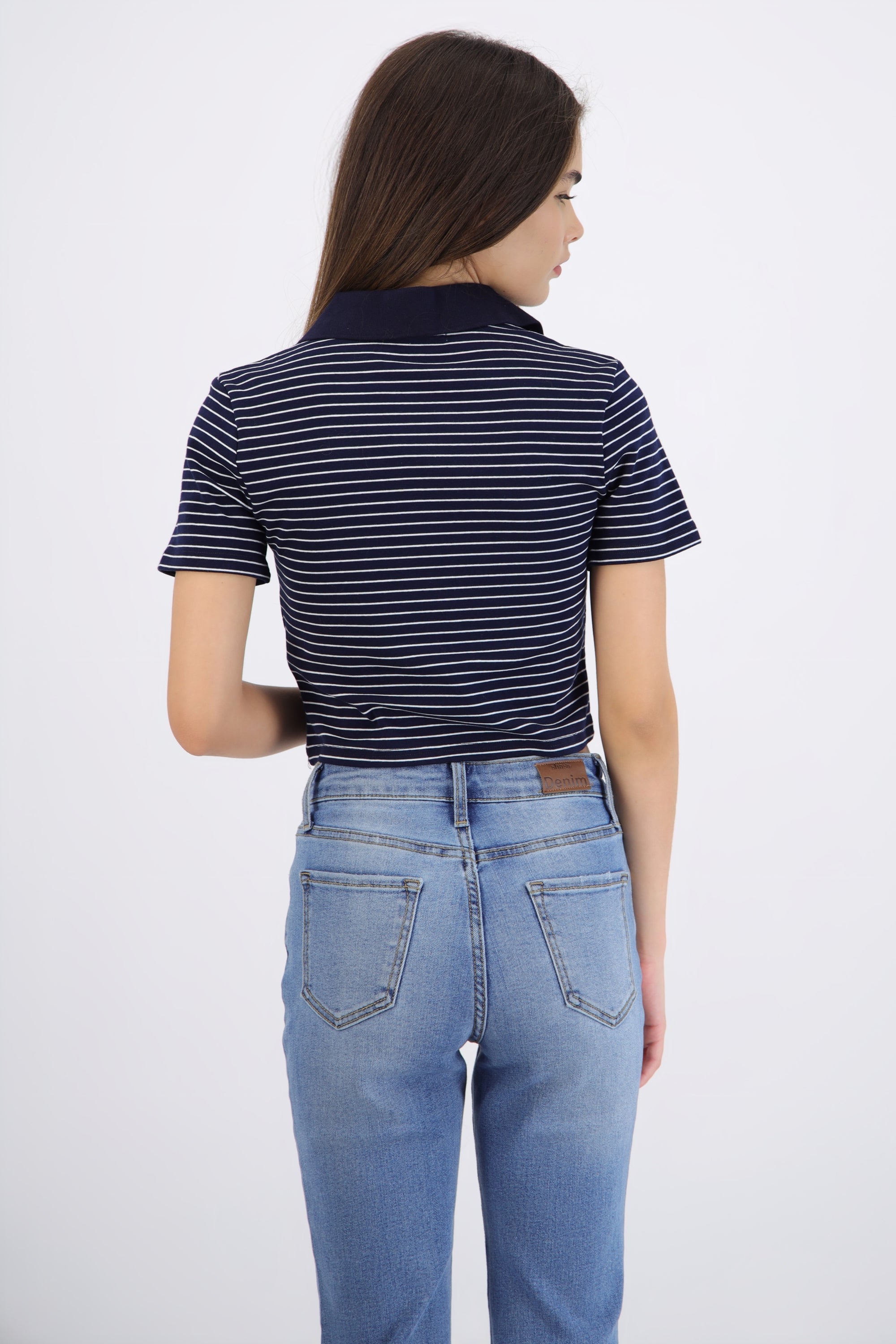 Top polo rayas delgadas