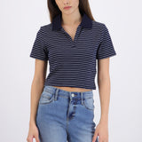 Top polo rayas delgadas