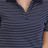 Top polo rayas delgadas