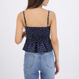 Top de tirantes polka dots