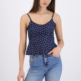 Top de tirantes polka dots