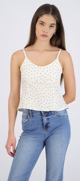 Top de tirantes polka dots
