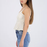 Top de tirantes polka dots