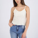 Top de tirantes polka dots