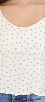 Top de tirantes polka dots