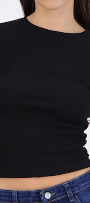 Playera básica manga larga rib