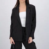 Blazer cruzado oversized rayas