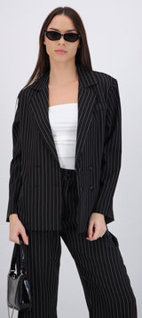 Blazer cruzado oversized rayas