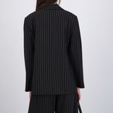 Blazer cruzado oversized rayas