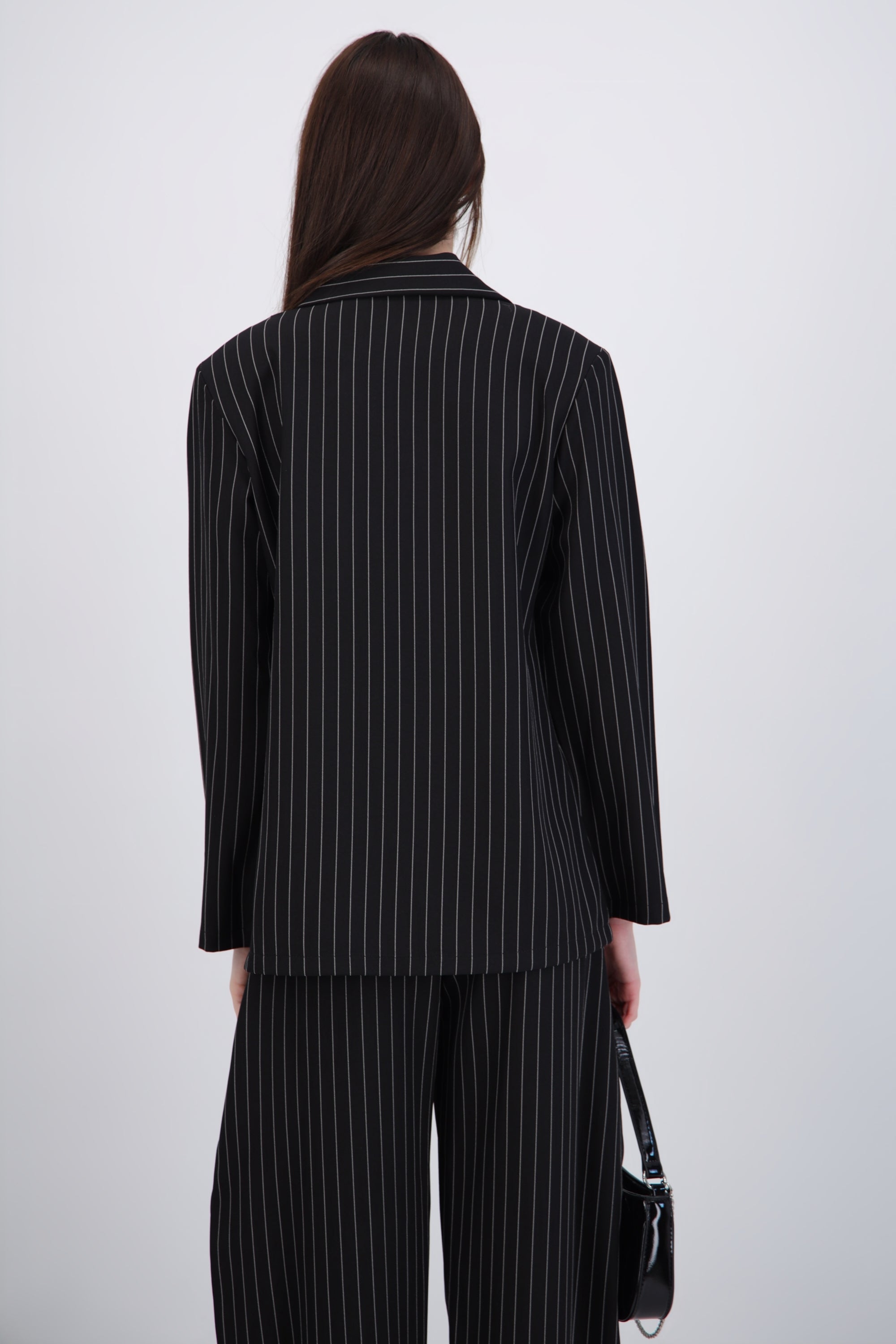 Blazer cruzado oversized rayas