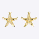 Aretes estrella mar acero