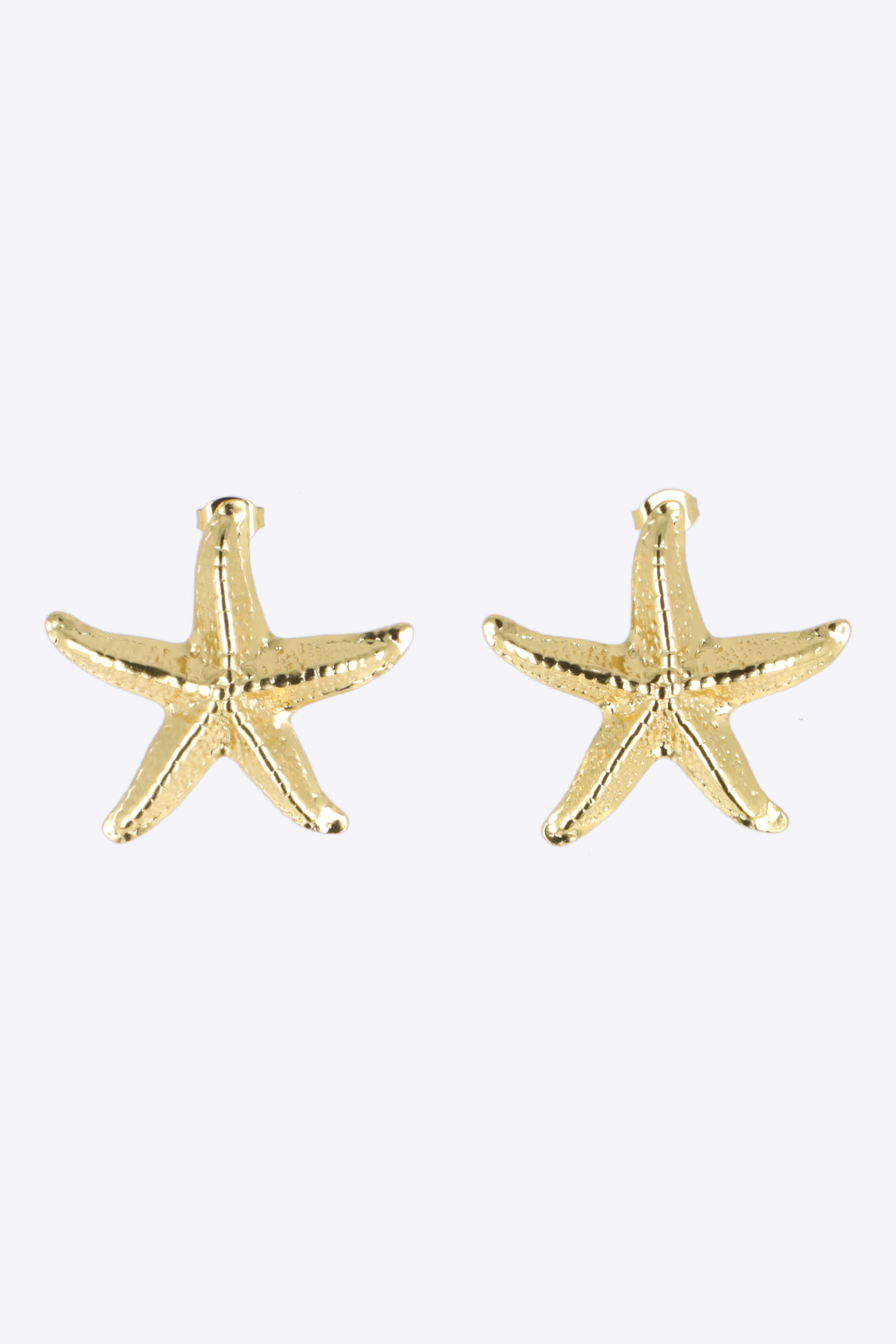 Aretes estrella mar acero