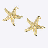 Aretes estrella mar acero
