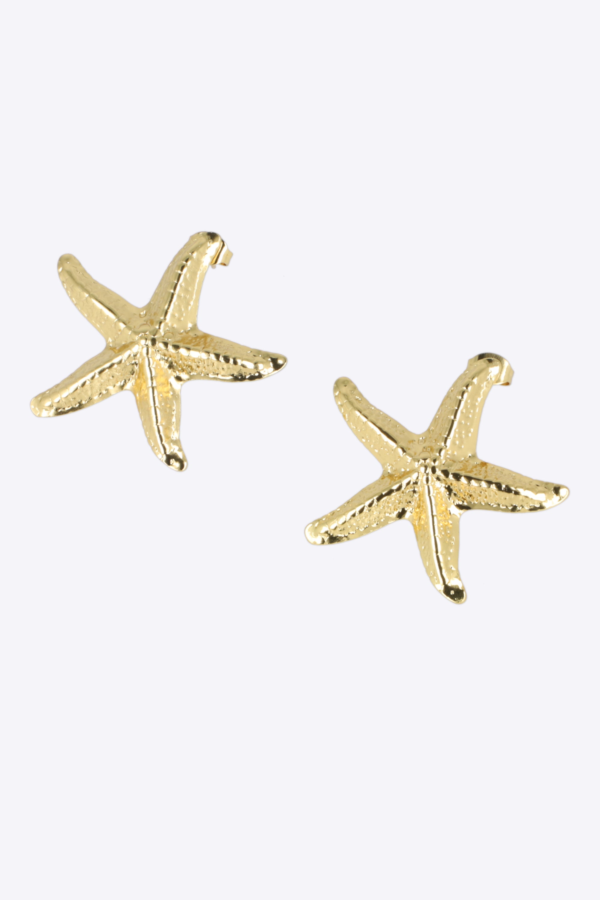 Aretes estrella mar acero