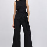 Pantalón wide leg detalle pañuelo