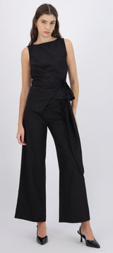 Pantalón wide leg detalle pañuelo