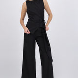 Pantalón wide leg detalle pañuelo