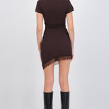 Vestido mini detalle encaje