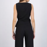 Top de rayas con cruce lateral