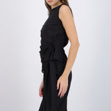 Top de rayas con cruce lateral