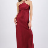 Vestido satin halter