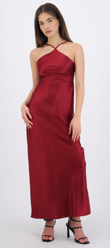 Vestido satin halter