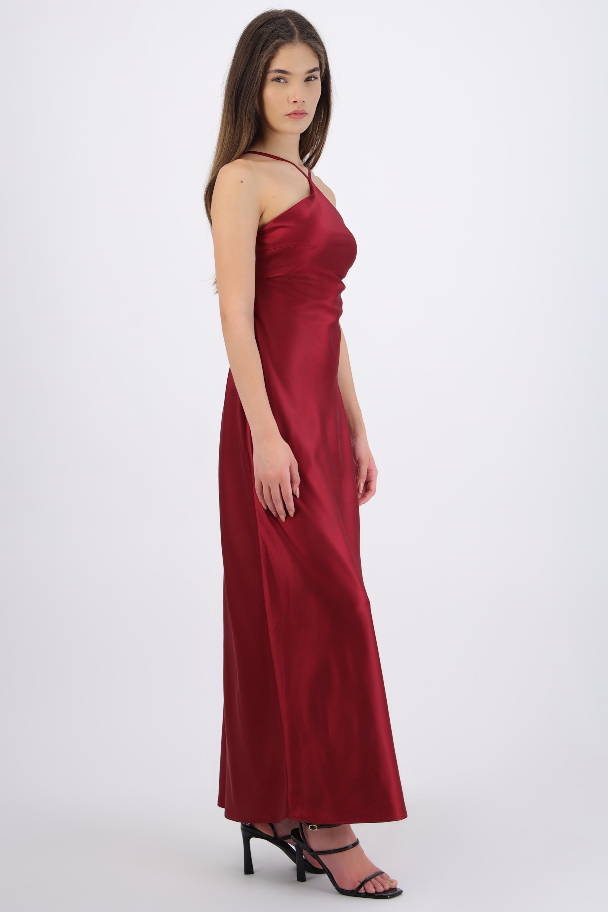 Vestido satin halter