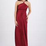 Vestido satin halter