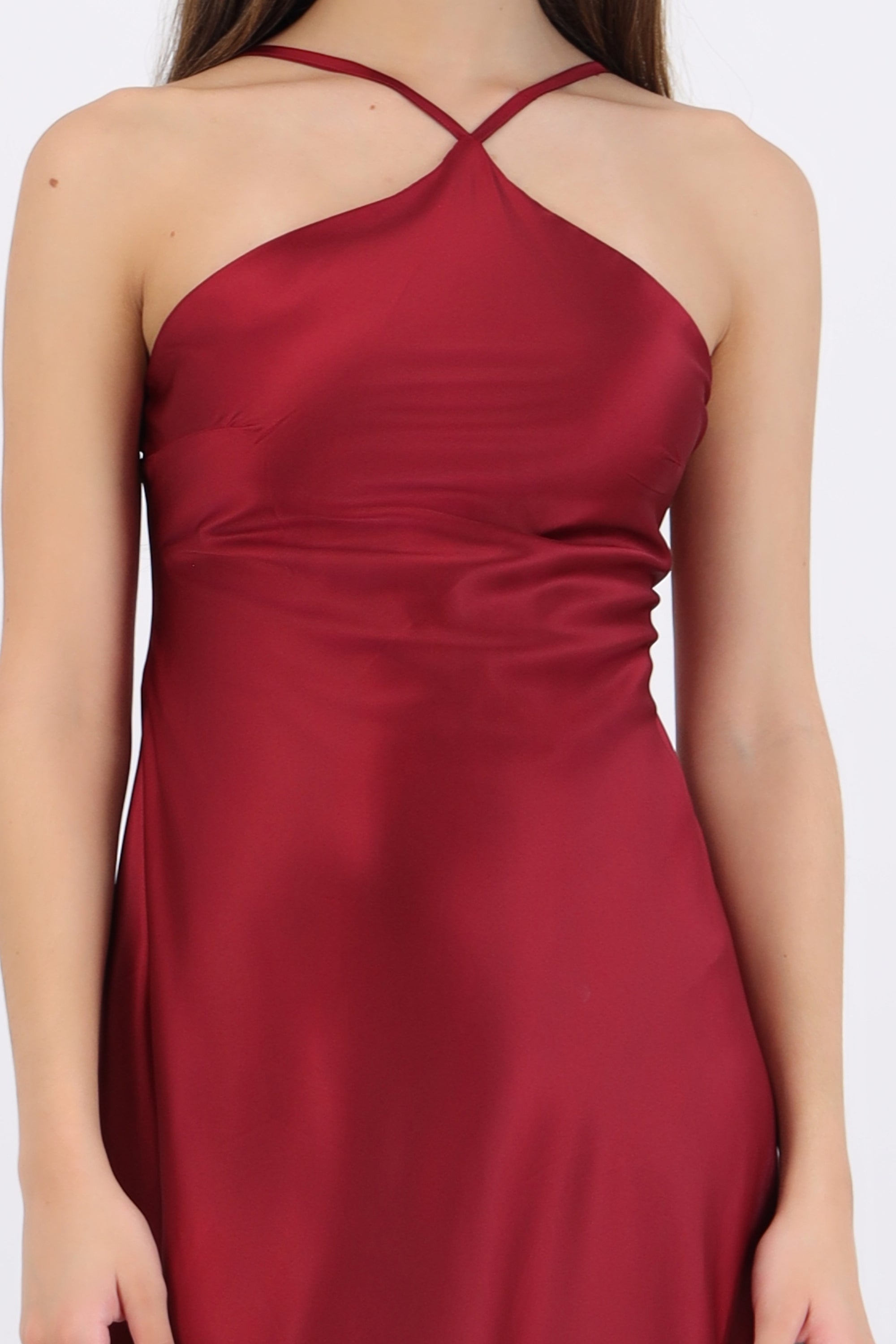 Vestido satin halter