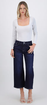 Jeans cropped dobladillo