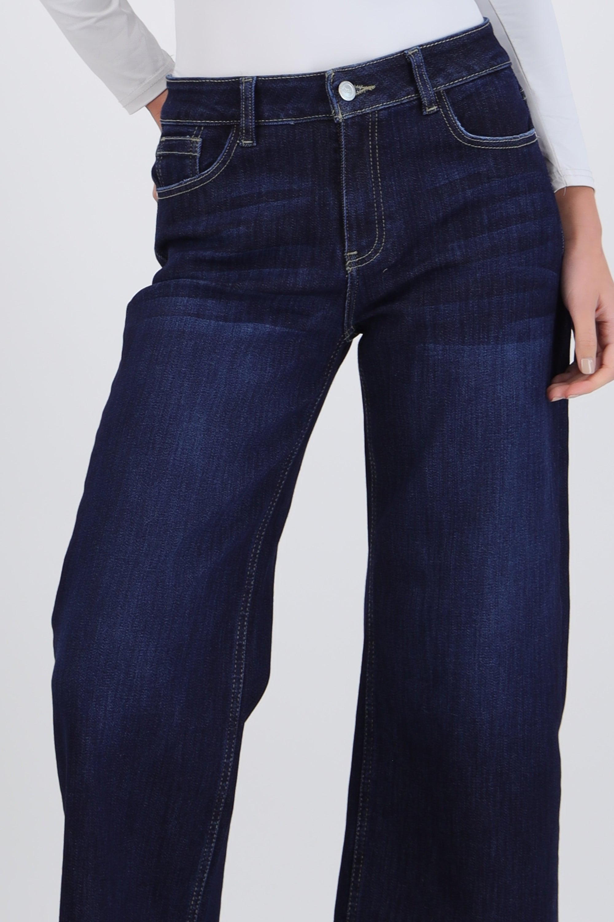 Jeans cropped dobladillo