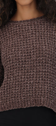 Suéter crop textura