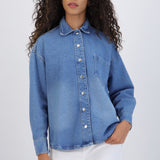 Chamarra camisera denim
