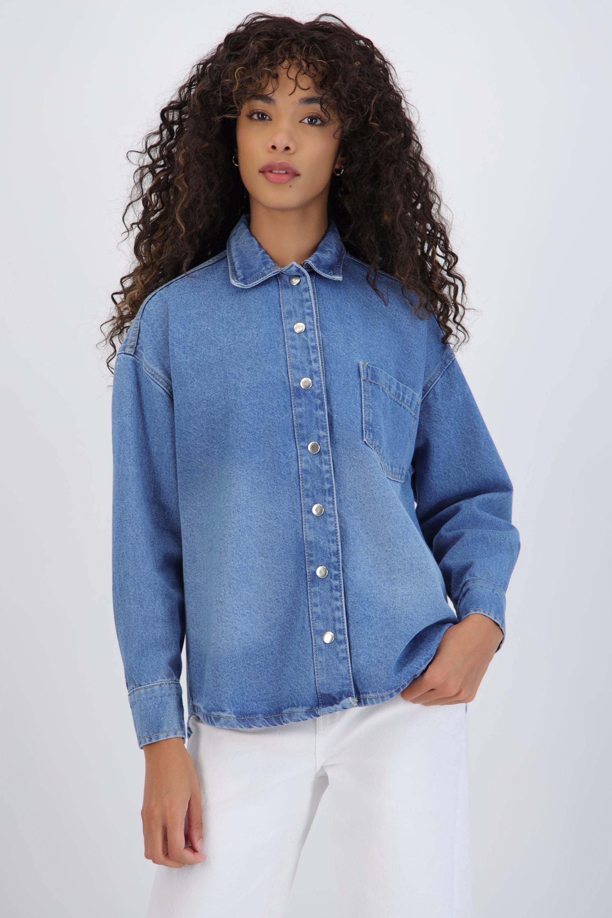 Chamarra camisera denim