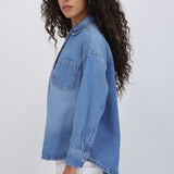 Chamarra camisera denim