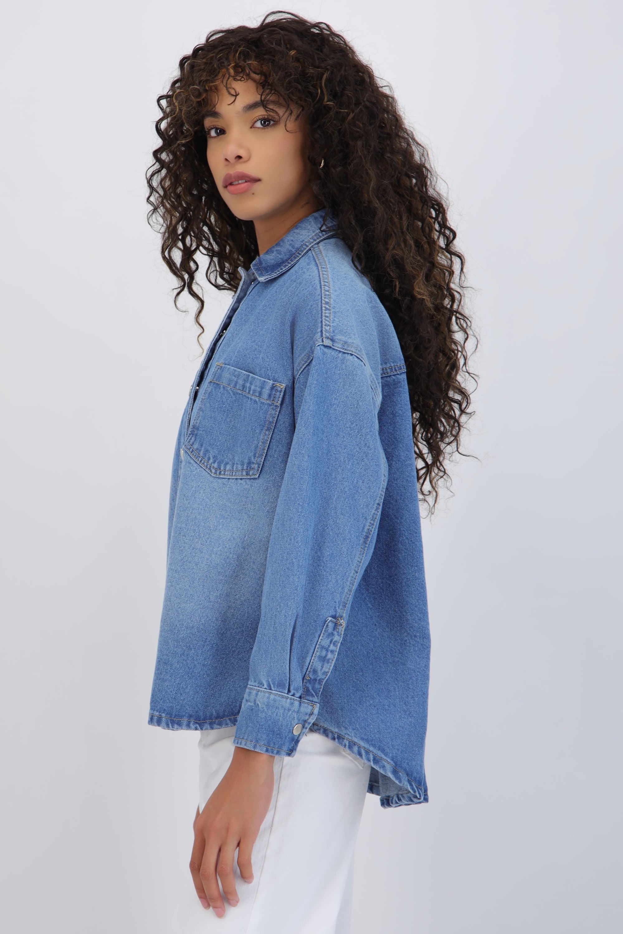 Chamarra camisera denim