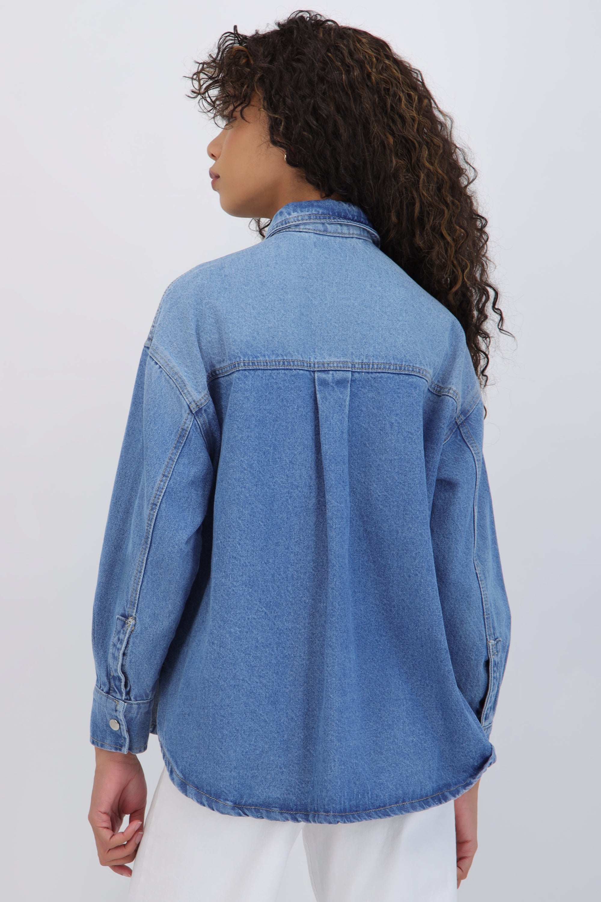 Chamarra camisera denim